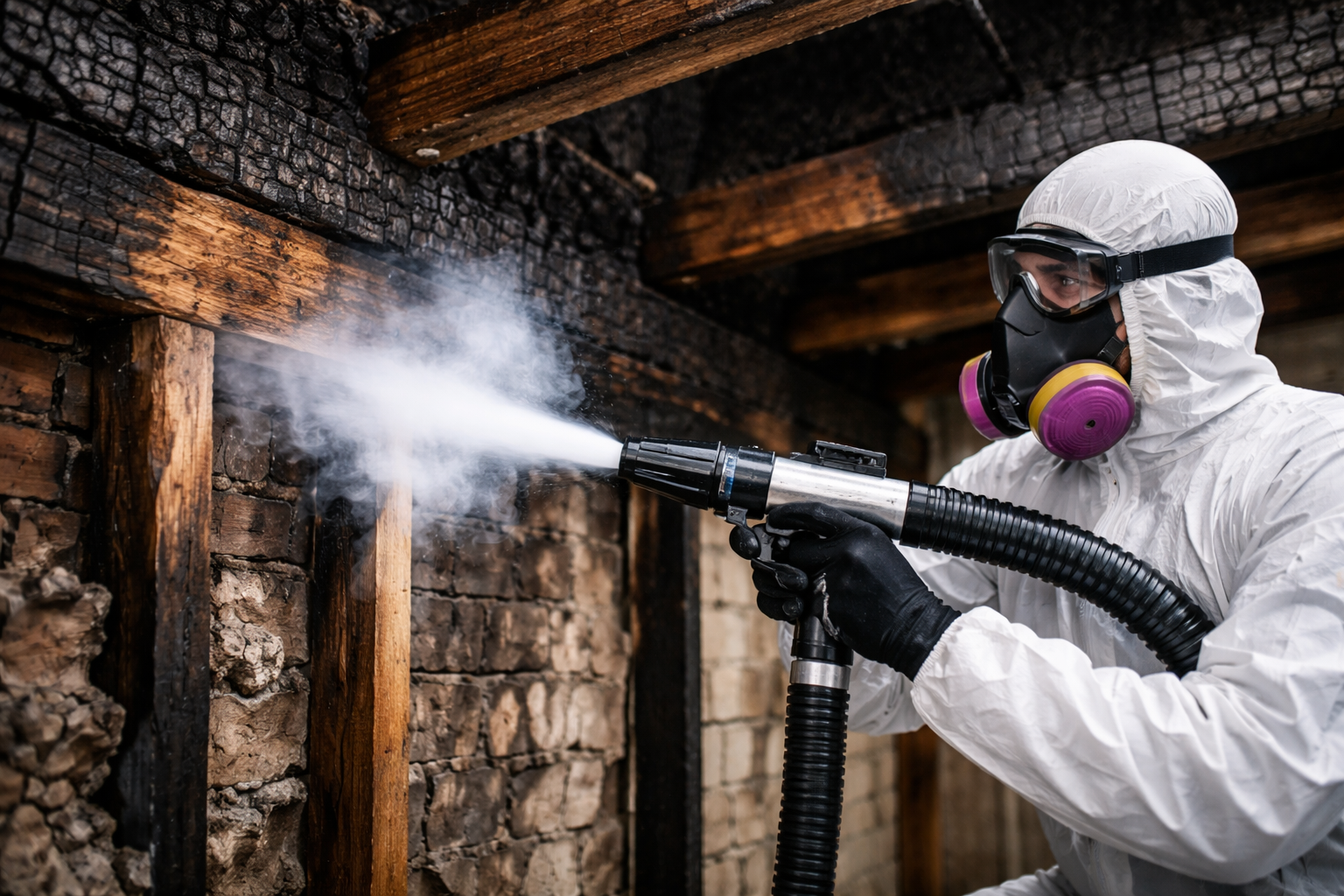 Dry Ice Blasting for Fire Damage Restoration